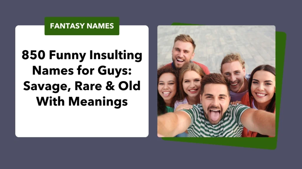 Funny Insulting Names for Guys