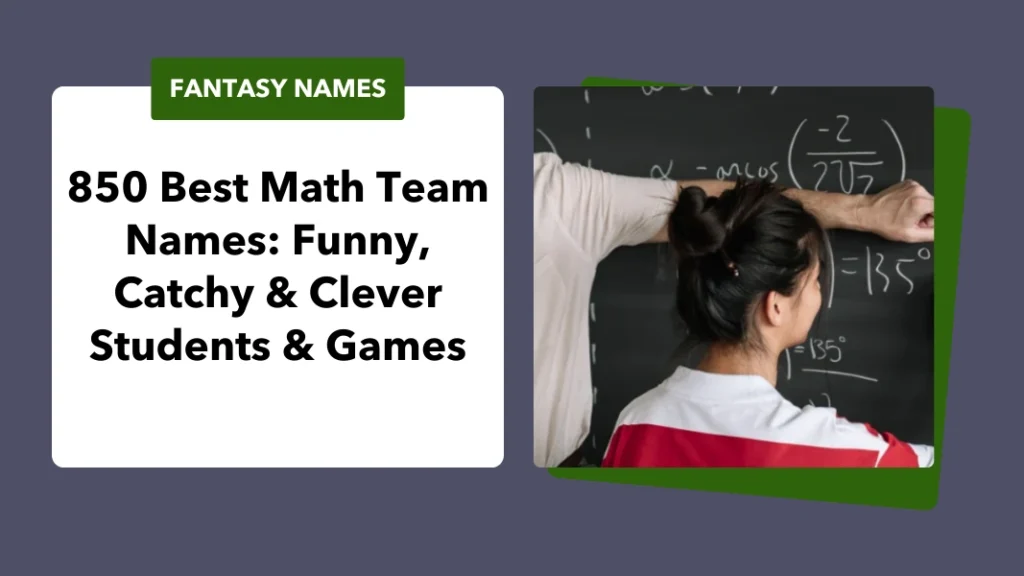 Math Team Names