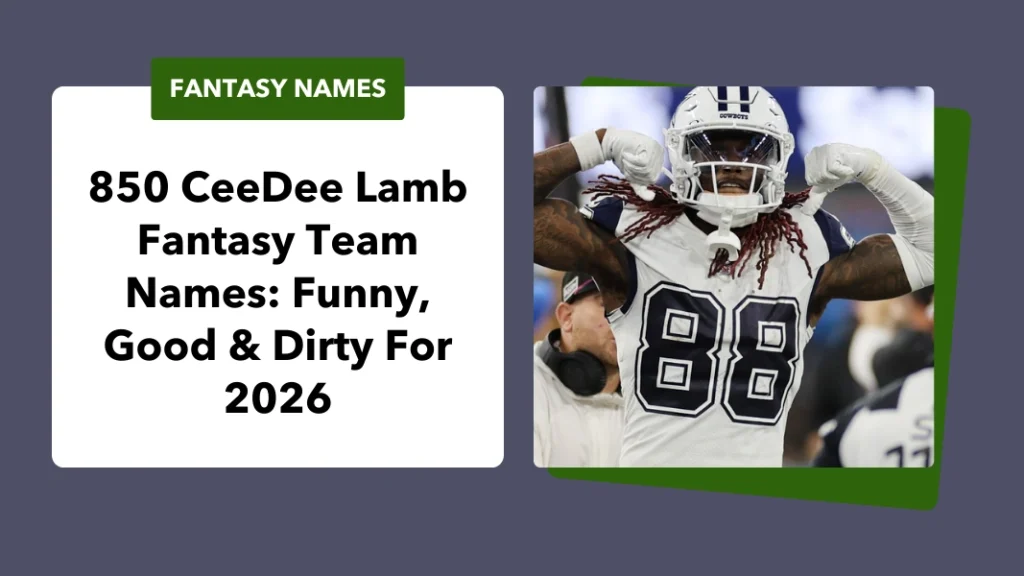 CeeDee Lamb Fantasy Team Names